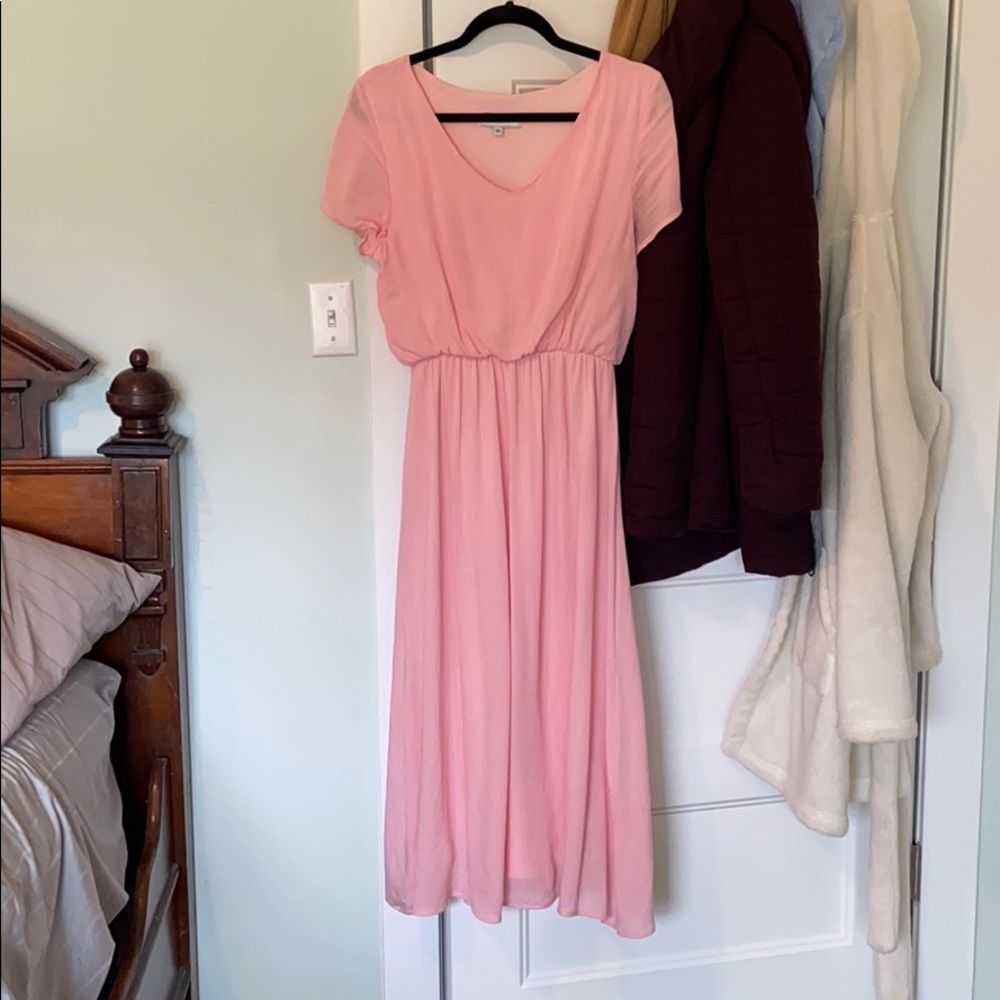 Pink Midi Length Piper and Scoot Dress